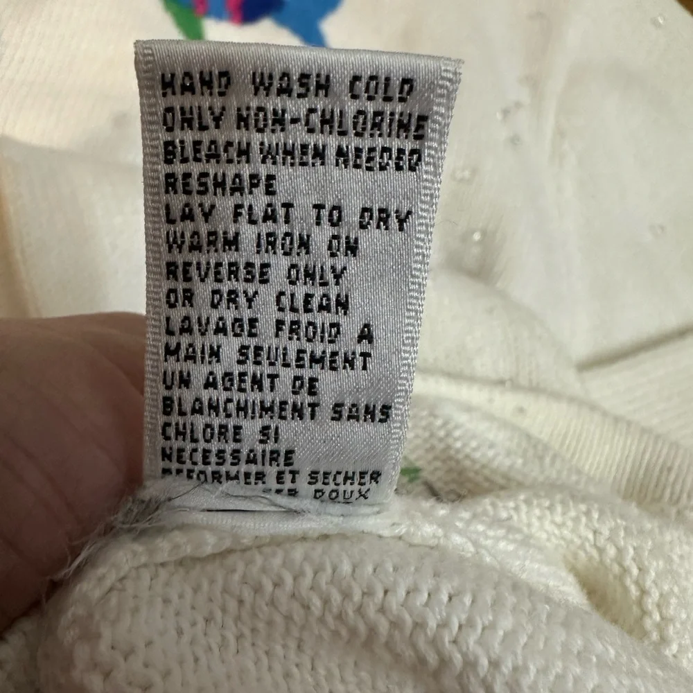 Vintage 90’s Talbots Colorful Fish Cardigan Knit Sweater Size Medium - Picture 8 of 11